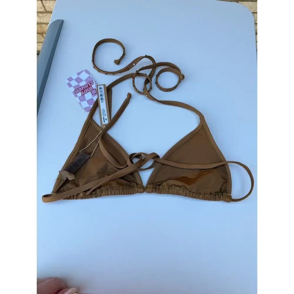 Skims Bikini Top Brown Size L NWT
